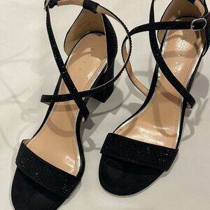 Black 3" sparkly heels by Kelly & Katie